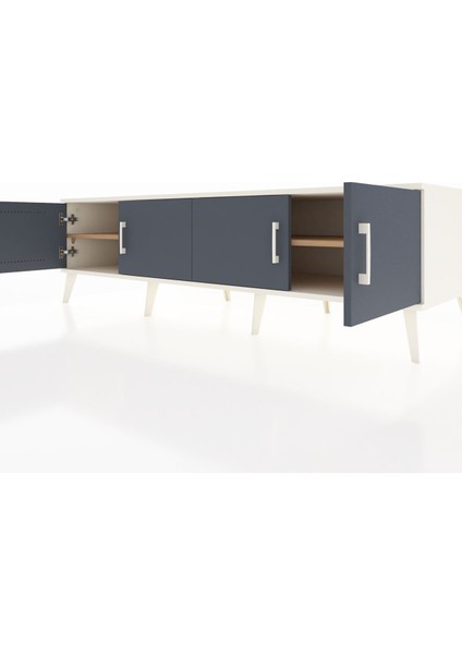 Kronos Tv Ünitesi 2 Raflı 4 Kapaklı 176X59X51 Aytaşı-Antrasit/çam fırsatları