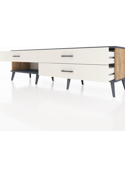 Hyperion Tv Ünitesi 3 Çekmeceli 176X44X51 Çam-Antrasit/aytaşı fırsatları