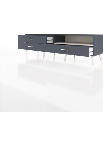 Hyperion Tv Ünitesi Tek Raflı 3 Çekmeceli 176X44X51 Antrasit-Aytaşı/antrasit modelleri