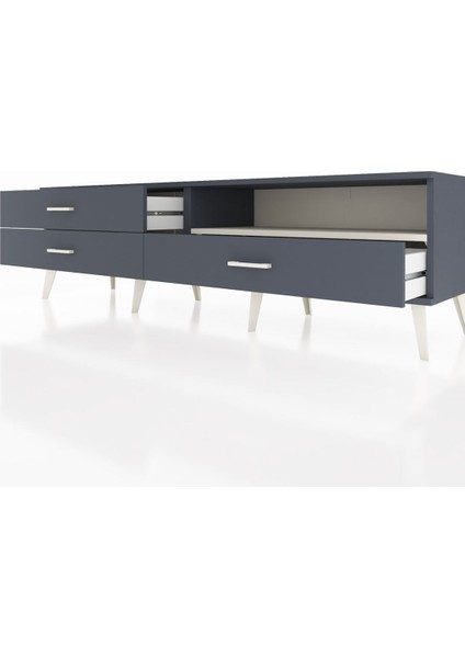 Hyperion Tv Ünitesi Tek Raflı 3 Çekmeceli 176X44X51 Antrasit-Aytaşı/antrasit fırsatları