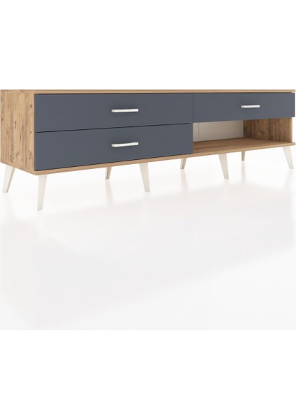 Hyperion Tv Ünitesi 3 Çekmeceli 176X44X51 Çam-Çam/antrasit fiyatları