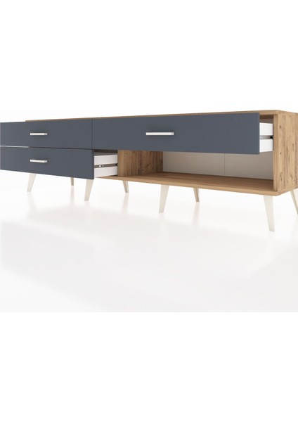 Hyperion Tv Ünitesi 3 Çekmeceli 176X44X51 Çam-Çam/antrasit fırsatları