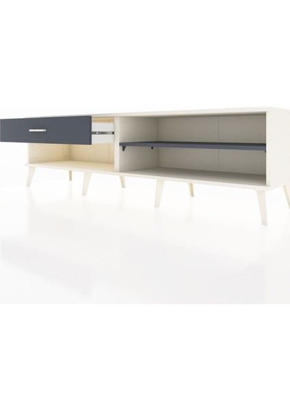 Hyperion Tv Ünitesi Tek Raflı Tek Çekmeceli 176X44X51 Aytaşı-Antrasit/antrasit fırsatları