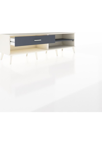 Hyperion Tv Ünitesi Tek Raflı Tek Çekmeceli 176X44X51 Aytaşı-Antrasit/antrasit indirimleri