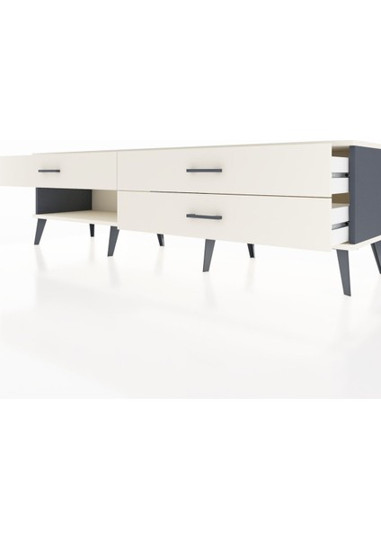 Hyperion Tv Ünitesi 3 Çekmeceli 176X44X51 Antrasit-Aytaşı/aytaşı fırsatları