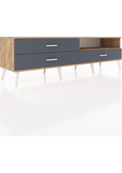 Hyperion Tv Ünitesi Tek Raflı 3 Çekmeceli 176X44X51 Çam-Çam/antrasit fiyatları