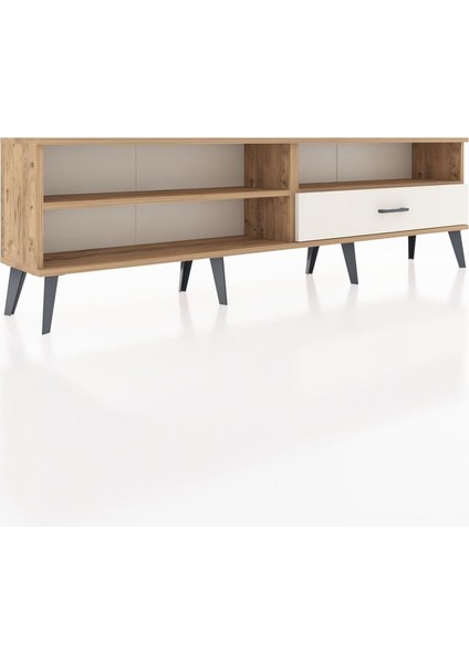 Arges Tv Ünitesi 2 Raflı Tek Çekmeceli 176X30X51 Çam-Çam/aytaşı fiyatları