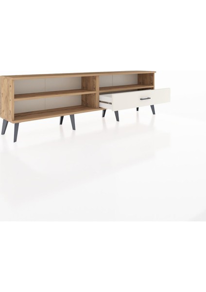 Arges Tv Ünitesi 2 Raflı Tek Çekmeceli 176X30X51 Çam-Çam/aytaşı indirimleri