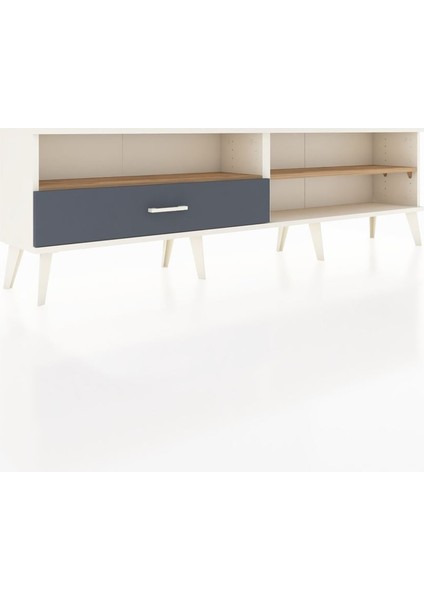 Arges Tv Ünitesi 2 Raflı Tek Çekmeceli 176X30X51 Aytaşı-Çam/antrasit fiyatları
