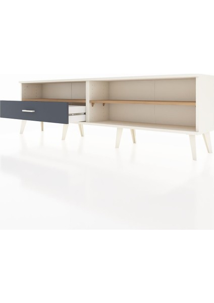 Arges Tv Ünitesi 2 Raflı Tek Çekmeceli 176X30X51 Aytaşı-Çam/antrasit fırsatları