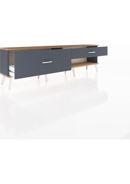 Arges Tv Ünitesi 2 Çekmeceli 176X30X51 Antrasit-Çam/antrasit indirimleri