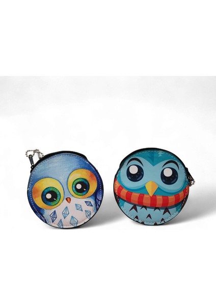 Gülen Yüz Baykuşlu Cüzdan 2\'li