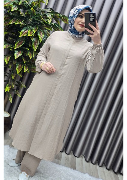 Kadın Tesettür Giyim Büyük Beden Gofre Ikili Takım fiyatları