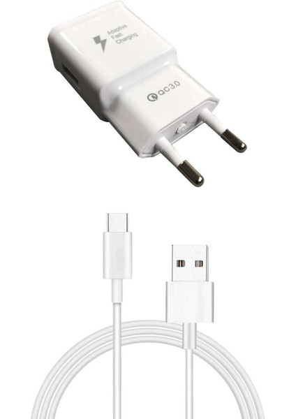 Android Type-C Uçlu Hızlı Şarj Aleti 3.1A 1 Metre Kablolu Hızlı Şarj Cihazı