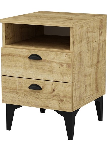 Afra Çift Çekmeceli Raflı Komodin fırsatları