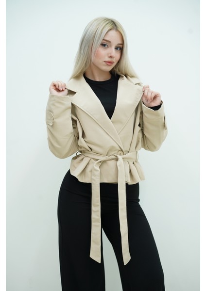 Kruvaze Kısa Kuşaklı Trenc fırsatları