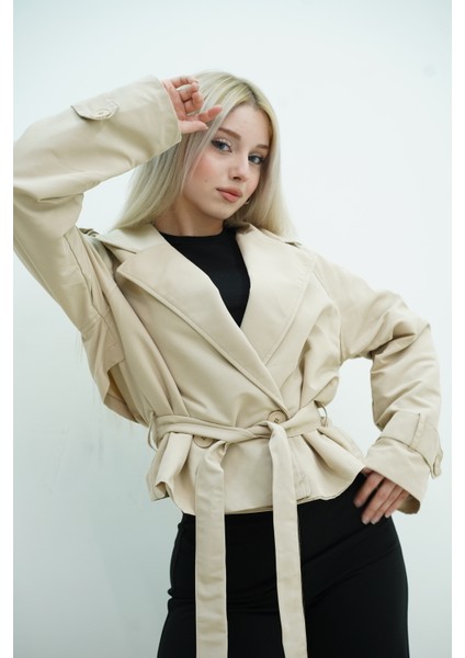 Kruvaze Kısa Kuşaklı Trenc indirimleri