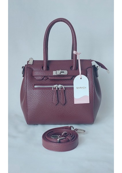 261SV828 Model Sarach Marka Bordo Renk El ve Omuz Çantası