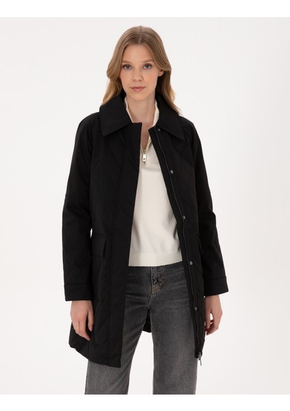 Kadın Siyah Regular Fit Kaban 50313891-VR046