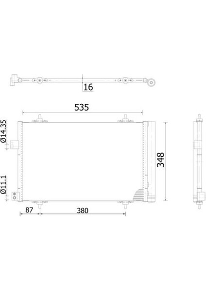 KLİMA RADYATÖRÜ KONDANSÖR P407 2004-2011 P508 2010-2018 C5 2004-2017 1.6-1.8-2.0 VTI-HDI 6455 HV 6455 GY 6455 JB 9683011280