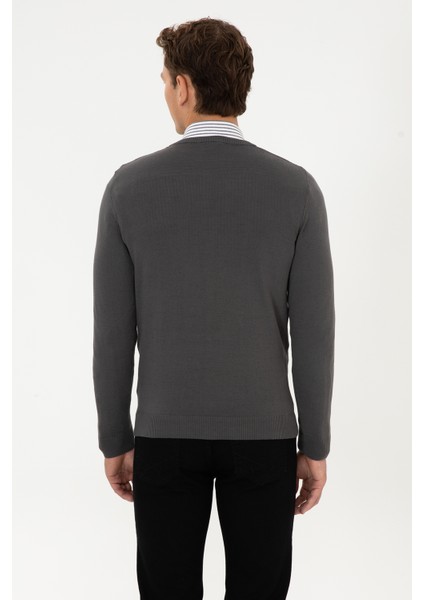 Erkek Gri Kazak /triko 50313662-VR024 indirimleri