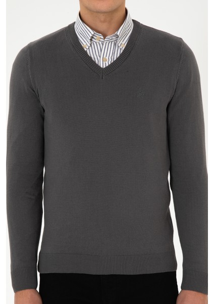 Erkek Gri Kazak /triko 50313662-VR024