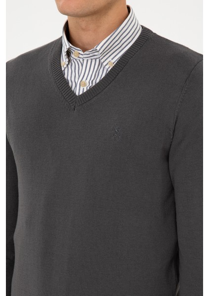 Erkek Gri Kazak /triko 50313662-VR024