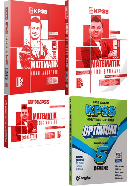 2026 Kpss Matematik Konu Anlatımı Soru Bankası Ders Notları - Lisans Optimum 5 Deneme