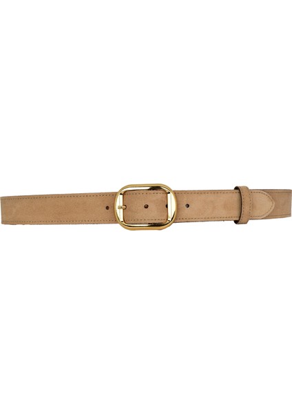 %100 Hakiki Deri, Gold Tokalı 4 cm Açık Sarı Süet Kadın Kemeri; Kot, Spor Kemer=süet.44.sarı indirimleri