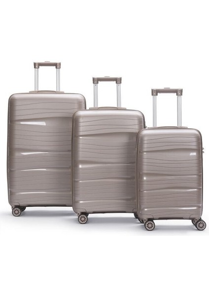 3'lü Silikon Valiz Seti Pp Kırılmaz Silikon