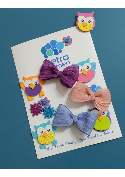 Kız Çocuk Bebek Fiyonk Hediye Doğum Günü Tül Kurdela Kelebek Toka Seti