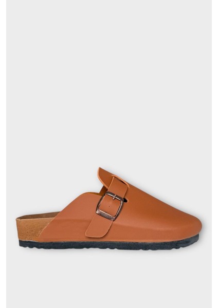 Unisex Toka Detaylı Mantar Anatomik Tabanlı Terlik Taba