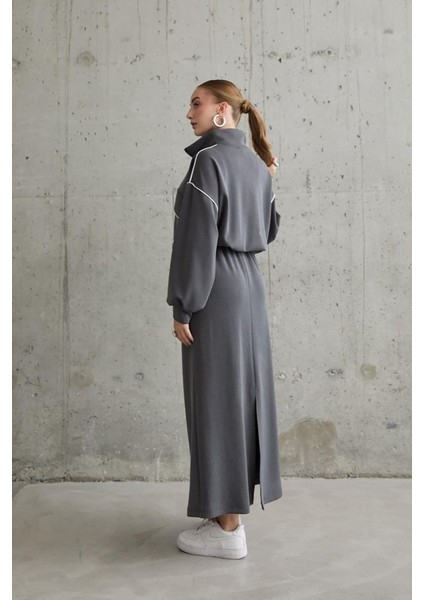 Füme Biyeli Sweatshirt ve Etek Takım fırsatları