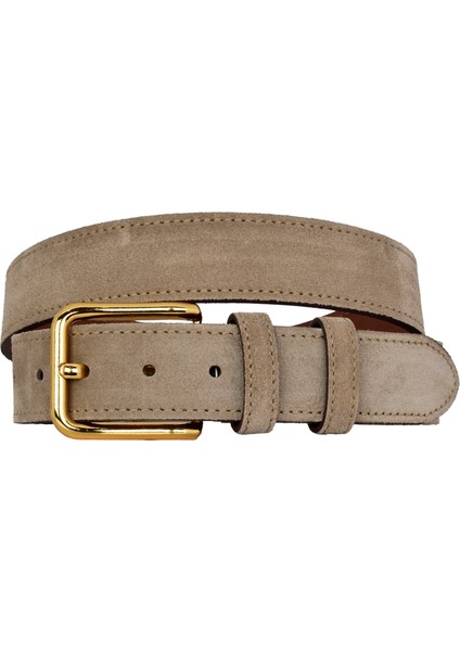 %100 Hakiki Deri, Gold Tokalı 4 cm Süet Açık Sütlü Kahve Kadın Kemeri; Kot, Spor Kemer=süet.76.süt.k fırsatları