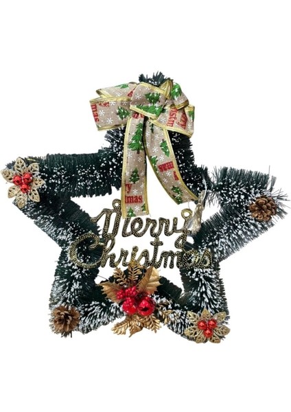 45 cm LED Işıklı Yılbaşı Kapı Süsü | Noel Kapı Süsü Çelengi | Işıklı Yılbaşı Dekoru modelleri