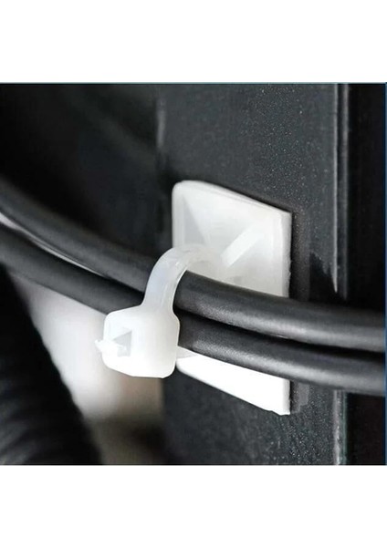 Yapışkanlı Kroşe 28X28 MM-100 Adet Kablo Bağı Kroşesi Yapışkanlı fiyatları