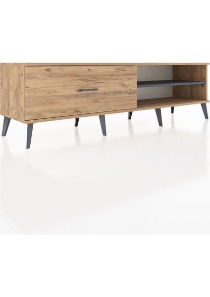 Hyperion Tv Ünitesi Tek Raflı Tek Çekmeceli 176X44X51 Çam-Antrasit/çam fiyatları