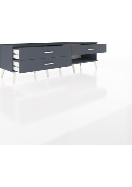 Hyperion Tv Ünitesi 3 Çekmeceli 176X44X51 Antrasit-Antrasit/antrasit indirimleri