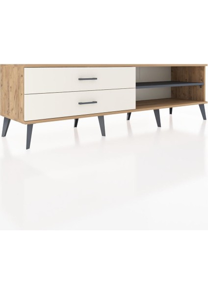 Hyperion Tv Ünitesi Tek Raflı 2 Çekmeceli 176X44X51 Çam-Antrasit/aytaşı fiyatları