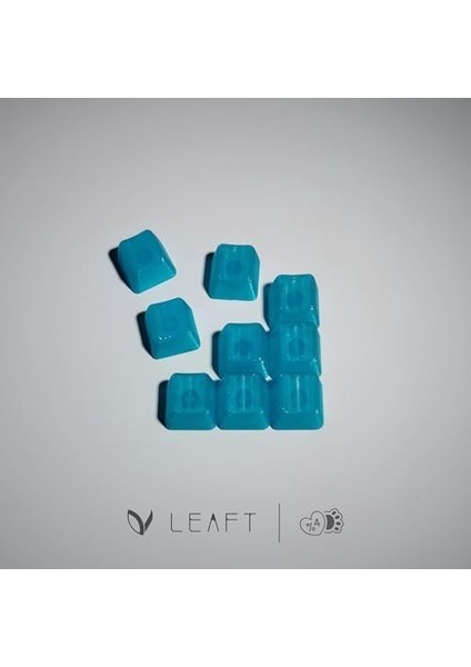 9'lu Keycap Set, Klavye Tuş Seti, Şeffaf Buz Mavisi fiyatları