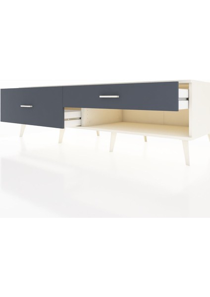 Kronos Tv Ünitesi 2 Çekmeceli 176X59X51 Aytaşı-Aytaşı/antrasit fırsatları