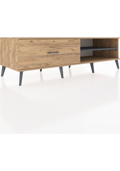 Kronos Tv Ünitesi Tek Raflı Tek Çekmeceli 176X59X51 Çam-Antrasit/çam fiyatları