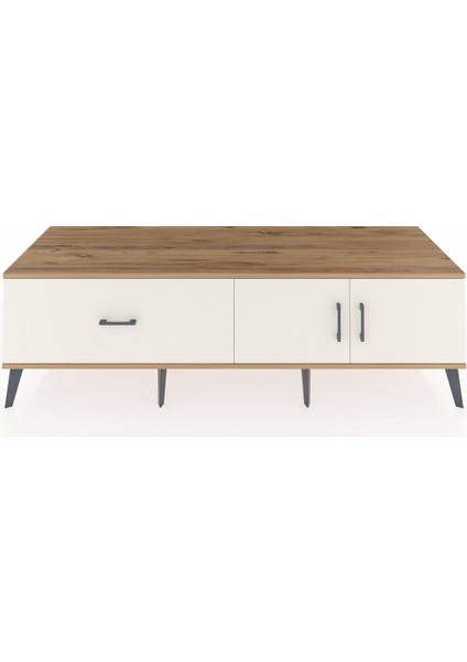 Kronos Tv Ünitesi Tek Raflı Tek Çekmeceli 2 Kapaklı 176X59X51 Çam-Aytaşı/aytaşı