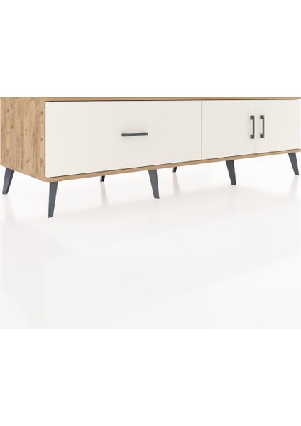 Kronos Tv Ünitesi Tek Raflı Tek Çekmeceli 2 Kapaklı 176X59X51 Çam-Aytaşı/aytaşı fiyatları