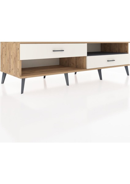 Kronos Tv Ünitesi Tek Raflı 2 Çekmeceli 176X59X51 Çam-Antrasit/aytaşı fiyatları