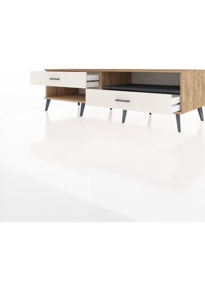 Kronos Tv Ünitesi Tek Raflı 2 Çekmeceli 176X59X51 Çam-Antrasit/aytaşı modelleri