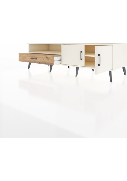 Kronos Tv Ünitesi 2 Raflı Tek Çekmeceli 2 Kapaklı 176X59X51 Aytaşı-Aytaşı/çam modelleri