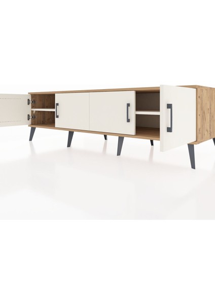 Kronos Tv Ünitesi 2 Raflı 4 Kapaklı 176X59X51 Çam-Aytaşı/aytaşı fırsatları