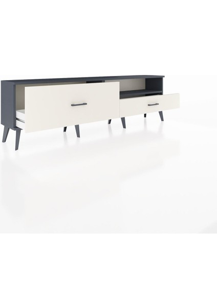Arges Tv Ünitesi Tek Raflı 2 Çekmeceli 176X30X51 Antrasit-Antrasit/aytaşı indirimleri