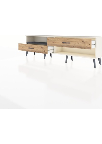 Arges Tv Ünitesi Tek Raflı 2 Çekmeceli 176X30X51 Aytaşı-Antrasit/çam modelleri